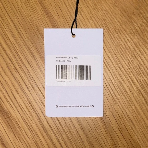 Princess Polly White Ribbed Short Sleeve Button Down Top - Picture 2 of 2